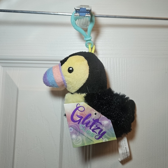 Glitzy Plush Backpack, Bag Charm - Tucan & Cactus NWT - Picture 2 of 7